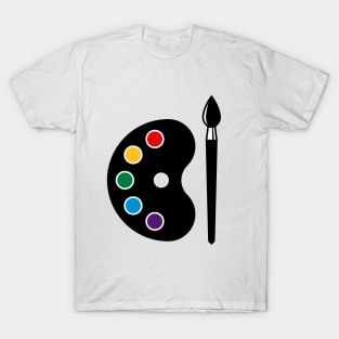 Color Palette With Paintbrush (Art / Artist / Painter) T-Shirt